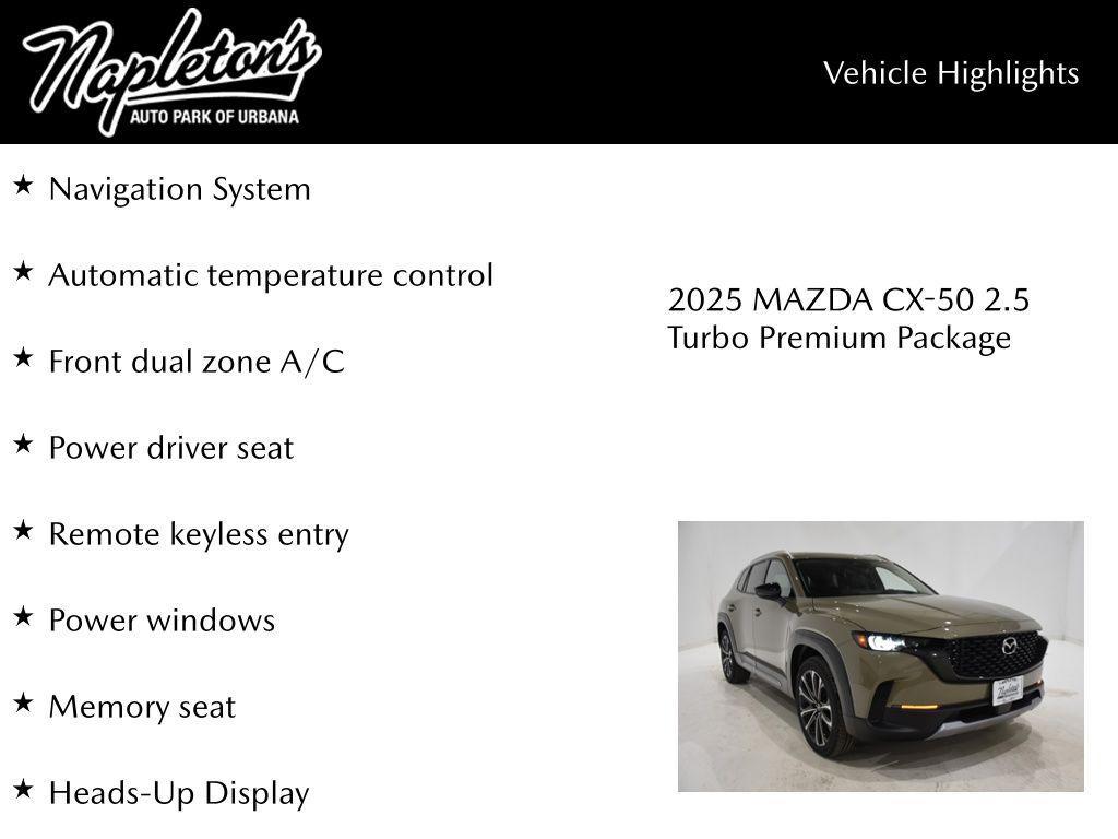 new 2025 Mazda CX-50 car, priced at $42,258