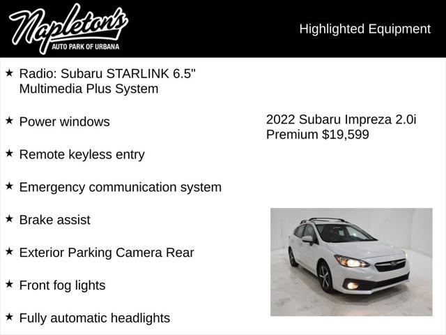 used 2022 Subaru Impreza car, priced at $19,599