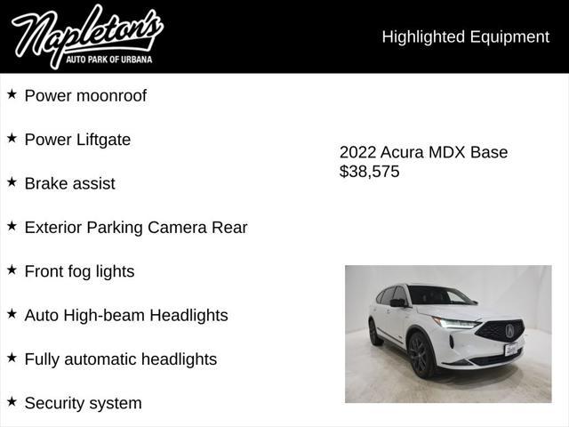 used 2022 Acura MDX car, priced at $38,575