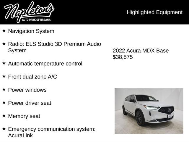 used 2022 Acura MDX car, priced at $38,575