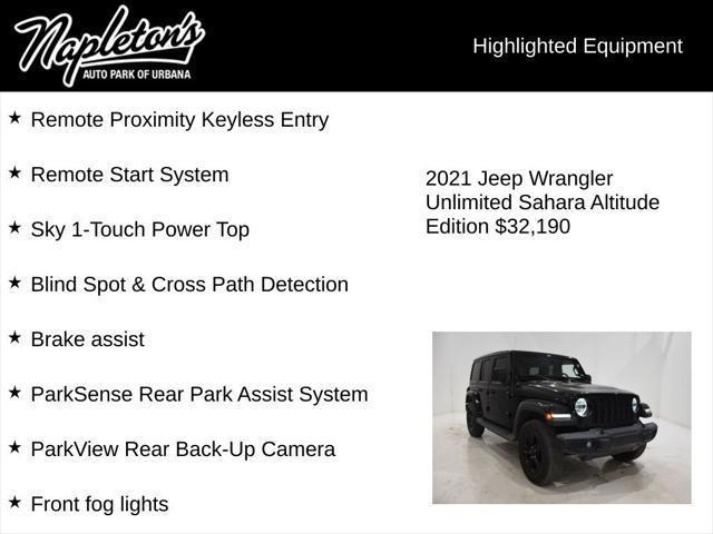 used 2021 Jeep Wrangler Unlimited car, priced at $31,950