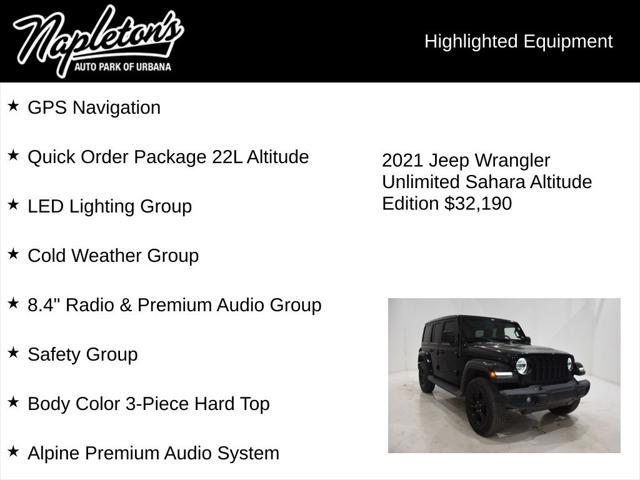 used 2021 Jeep Wrangler Unlimited car, priced at $31,950