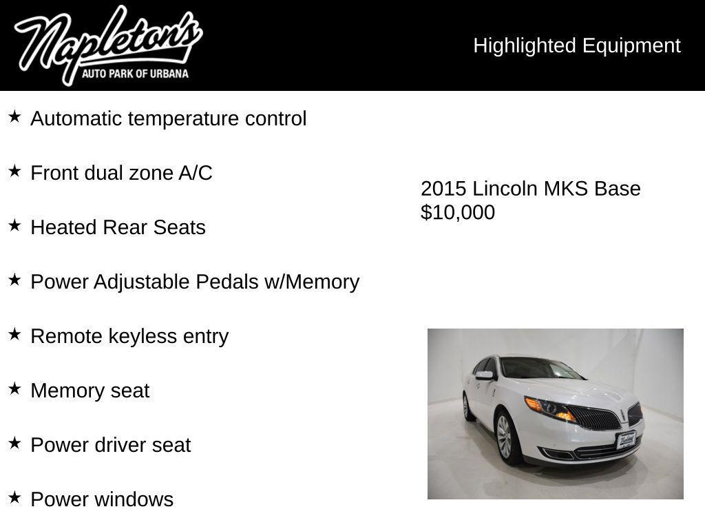 used 2015 Lincoln MKS car, priced at $10,000