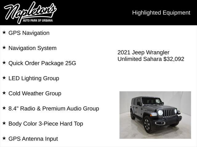 used 2021 Jeep Wrangler Unlimited car, priced at $32,092