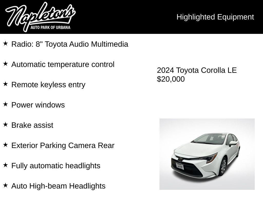 used 2024 Toyota Corolla car, priced at $20,000
