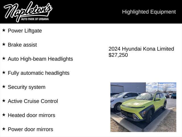 used 2024 Hyundai Kona car, priced at $27,250