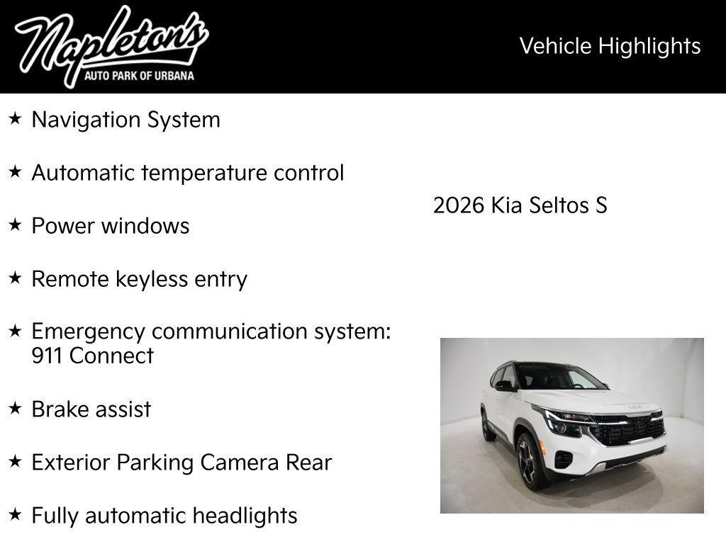 new 2026 Kia Seltos car, priced at $27,853