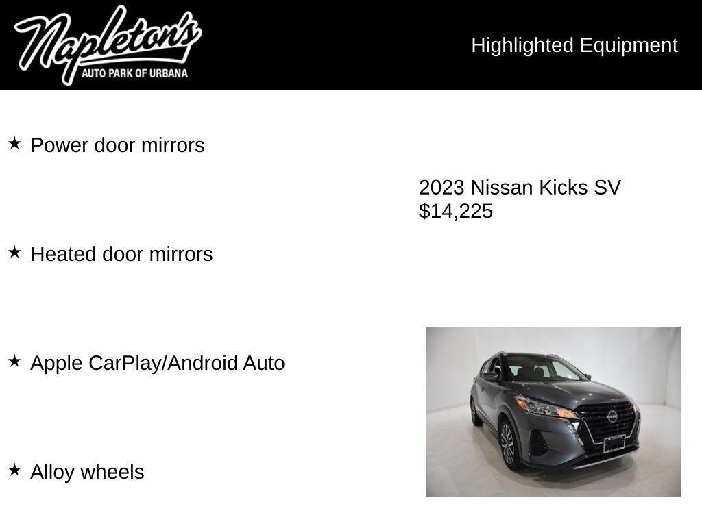 used 2023 Nissan Kicks car, priced at $14,225