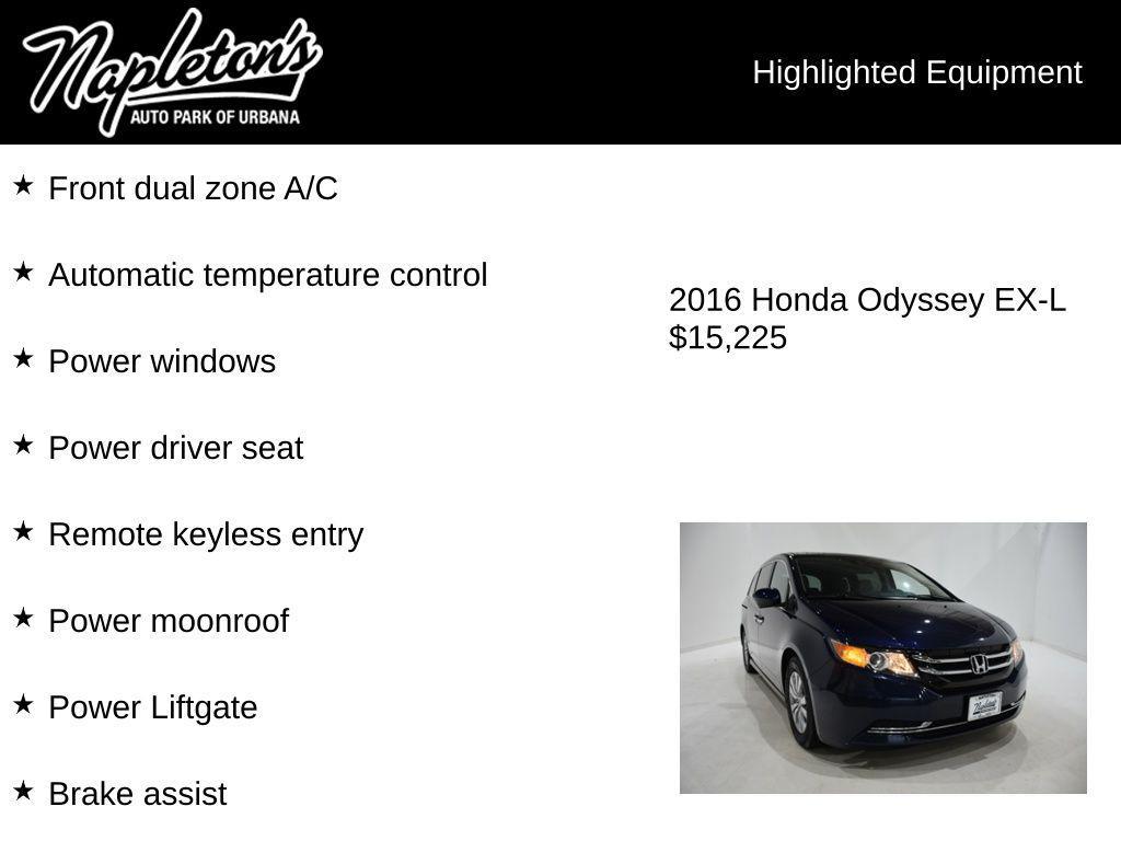 used 2016 Honda Odyssey car, priced at $15,225