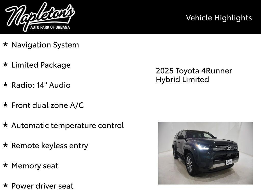 new 2025 Toyota 4Runner car, priced at $62,089