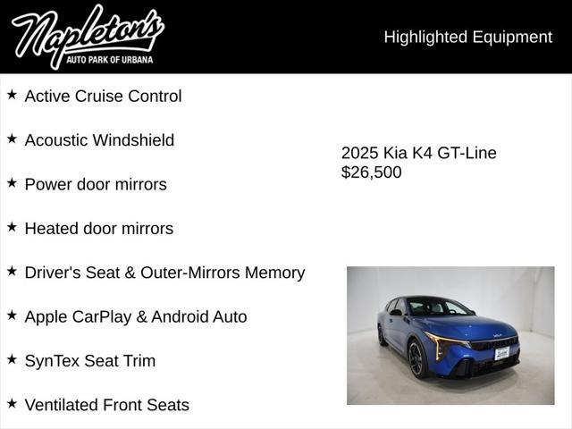 used 2025 Kia K4 car, priced at $26,500