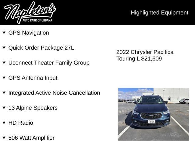 used 2022 Chrysler Pacifica car, priced at $21,609