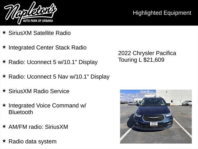 used 2022 Chrysler Pacifica car, priced at $21,609