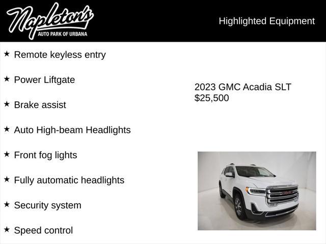used 2023 GMC Acadia car, priced at $25,500