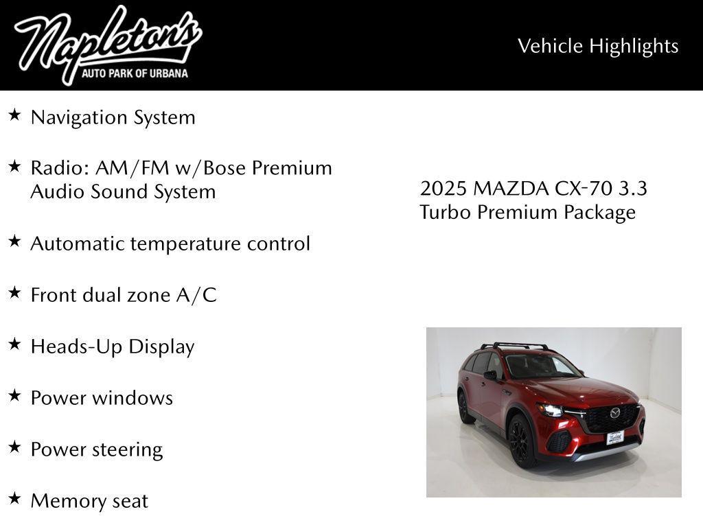 new 2025 Mazda CX-70 car, priced at $45,231