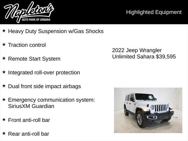 used 2022 Jeep Wrangler Unlimited car, priced at $39,595