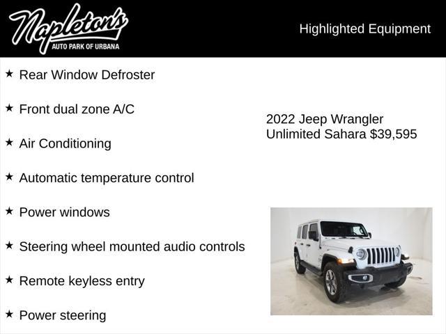 used 2022 Jeep Wrangler Unlimited car, priced at $39,595