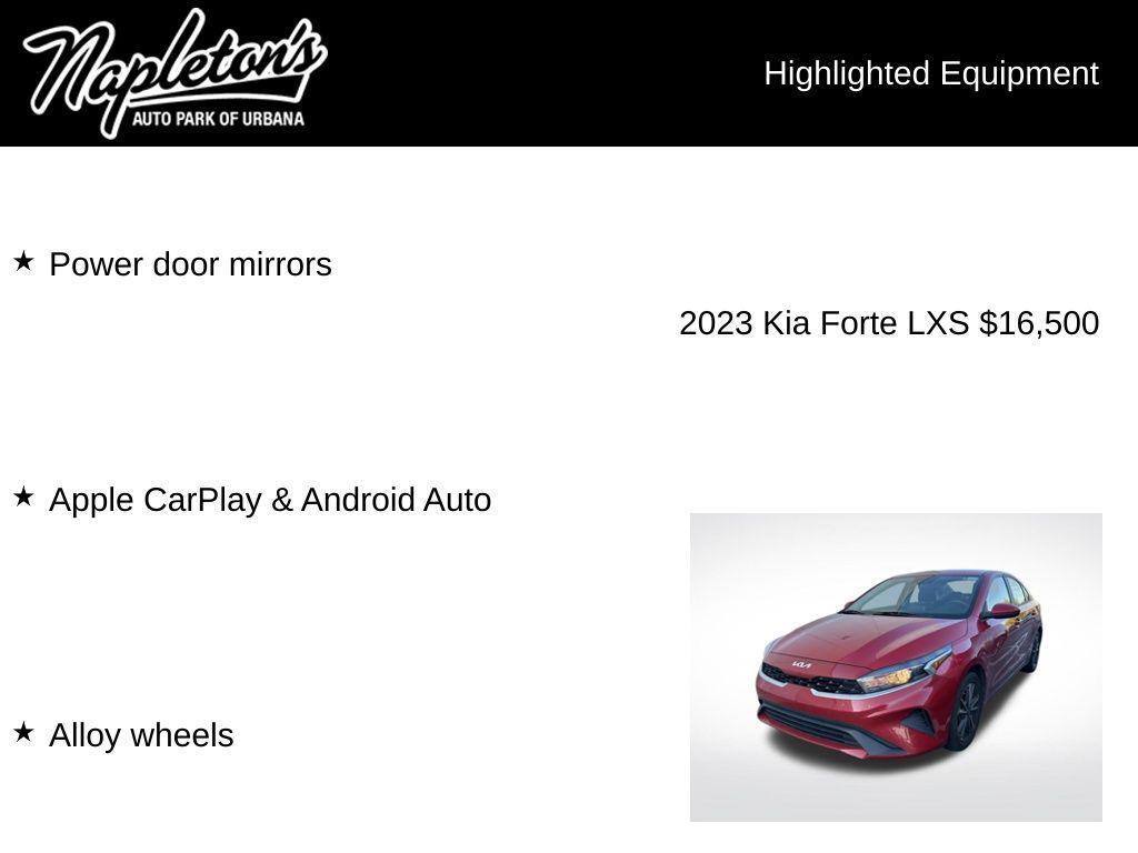 used 2023 Kia Forte car, priced at $16,500