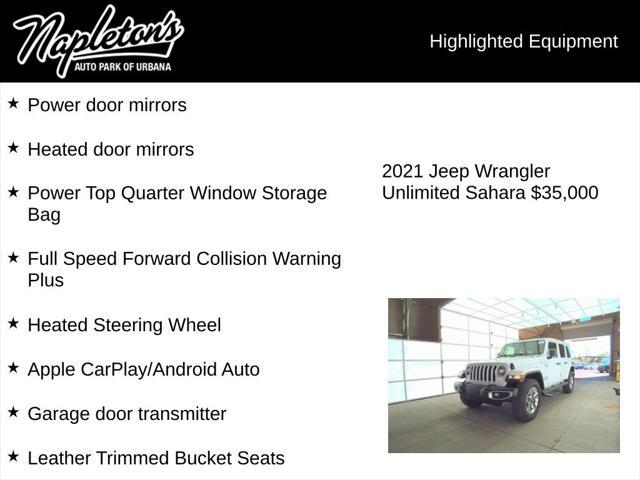 used 2021 Jeep Wrangler Unlimited car, priced at $36,498