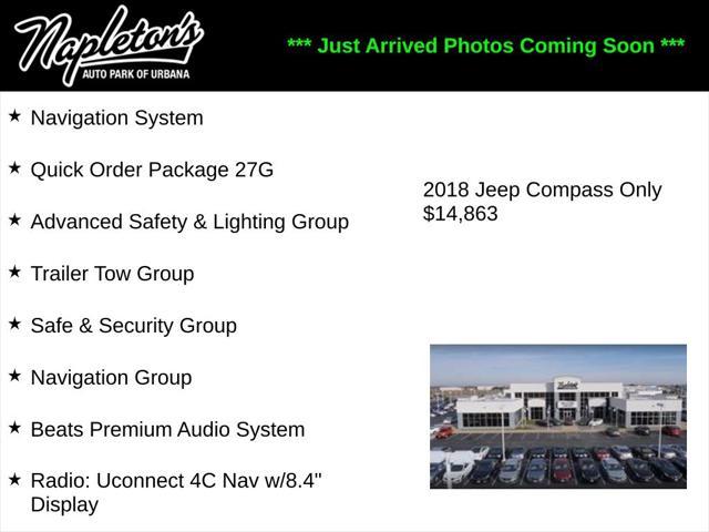 used 2018 Jeep Compass car, priced at $14,863