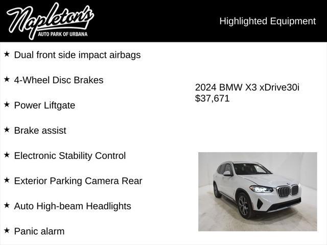 used 2024 BMW X3 car, priced at $37,671