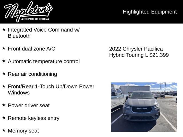 used 2022 Chrysler Pacifica Hybrid car, priced at $21,399