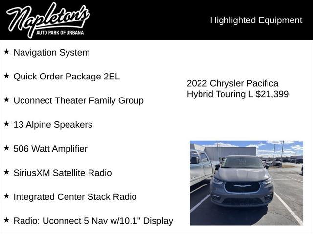 used 2022 Chrysler Pacifica Hybrid car, priced at $21,399