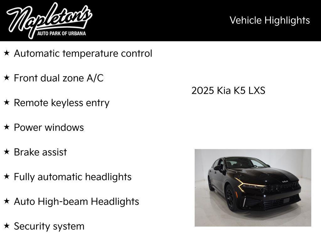 new 2025 Kia K5 car, priced at $24,758
