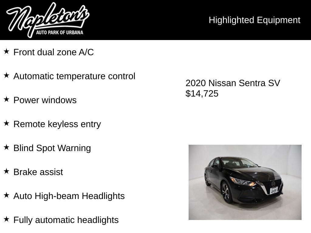 used 2020 Nissan Sentra car, priced at $14,725
