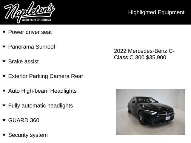 used 2022 Mercedes-Benz C-Class car, priced at $35,900