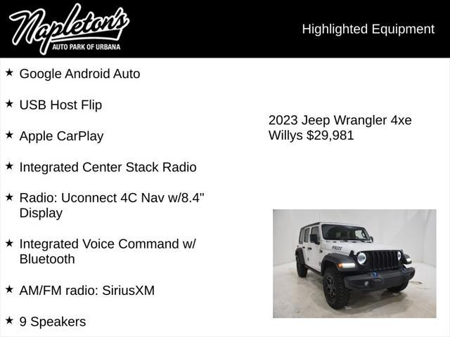 used 2023 Jeep Wrangler 4xe car, priced at $29,981