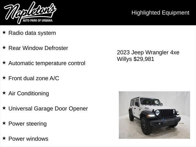 used 2023 Jeep Wrangler 4xe car, priced at $29,981