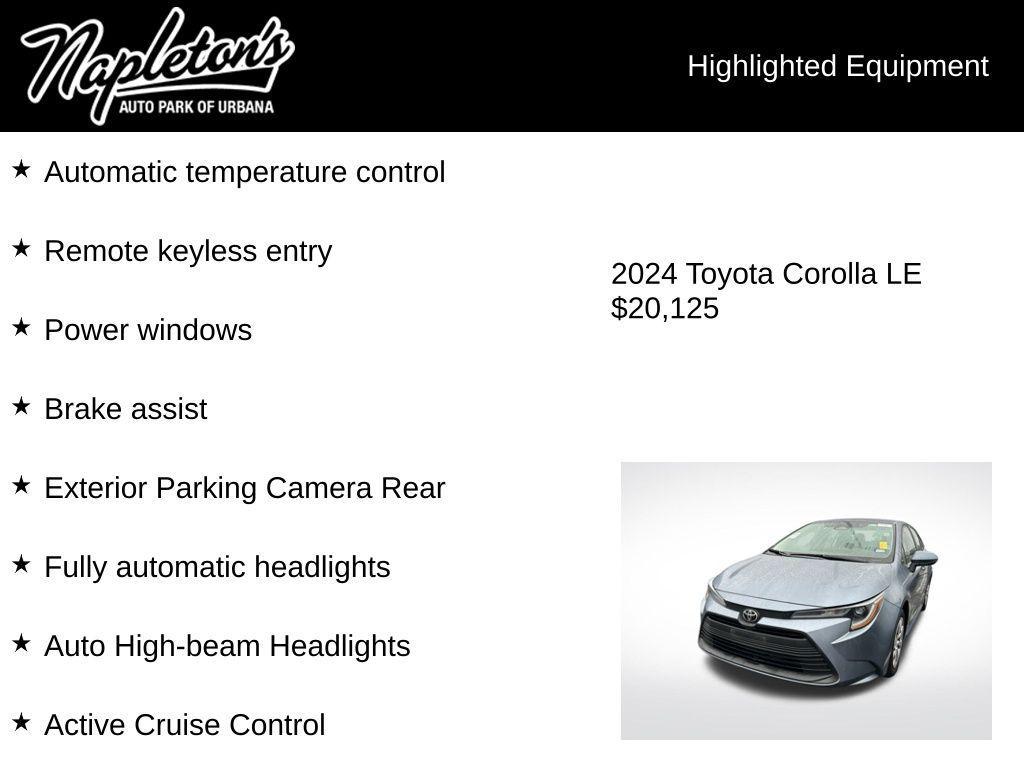 used 2024 Toyota Corolla car, priced at $20,125