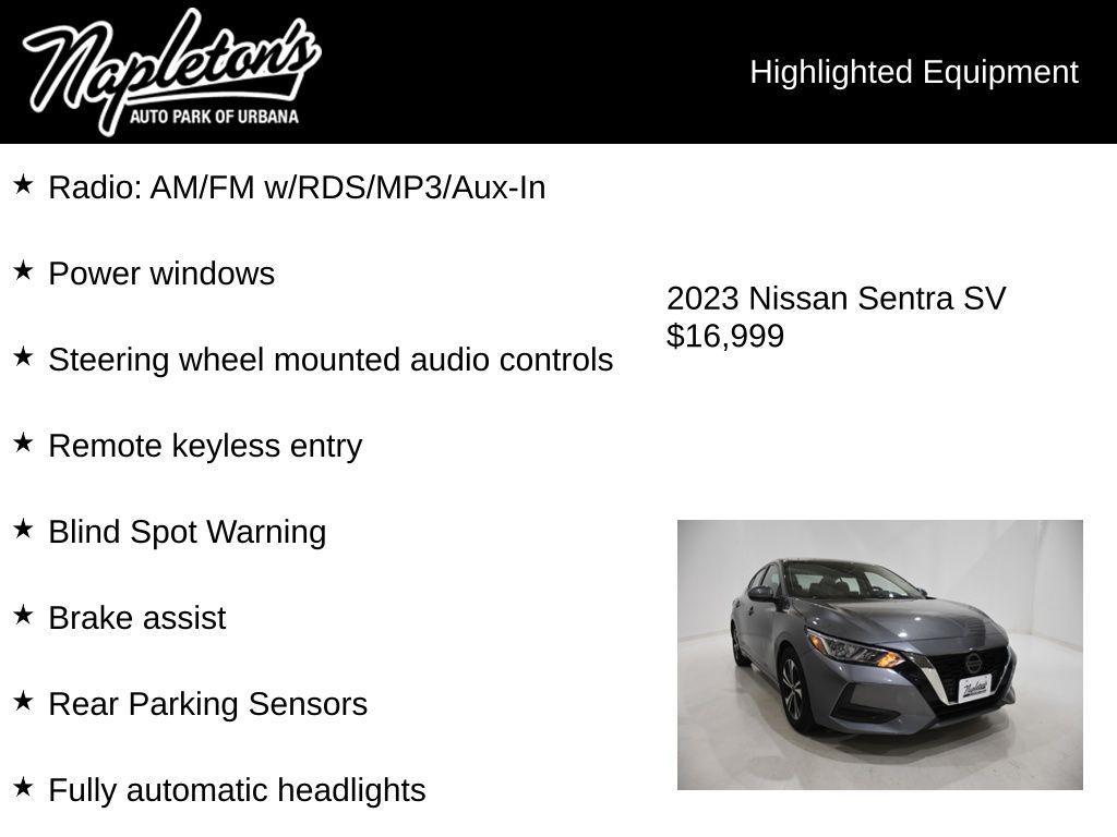used 2023 Nissan Sentra car, priced at $16,999