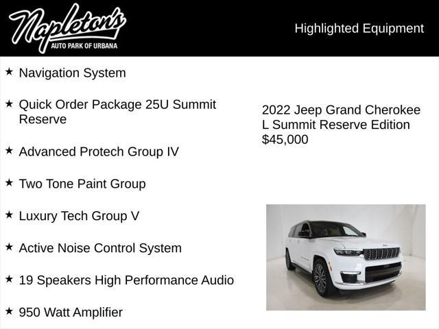 used 2022 Jeep Grand Cherokee L car, priced at $45,000