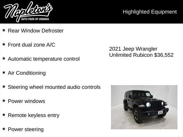 used 2021 Jeep Wrangler Unlimited car, priced at $36,552