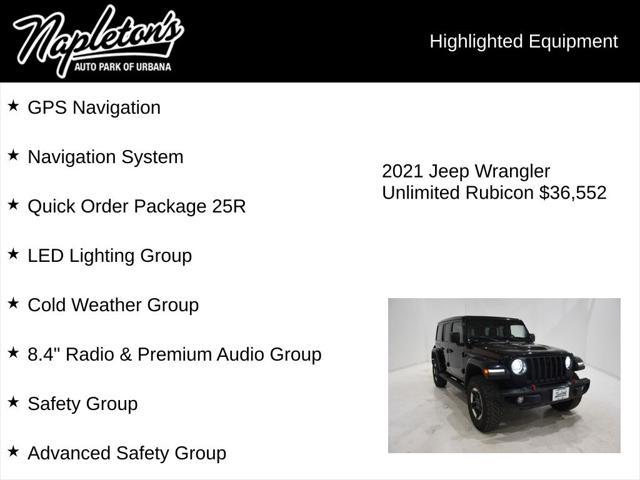 used 2021 Jeep Wrangler Unlimited car, priced at $36,552