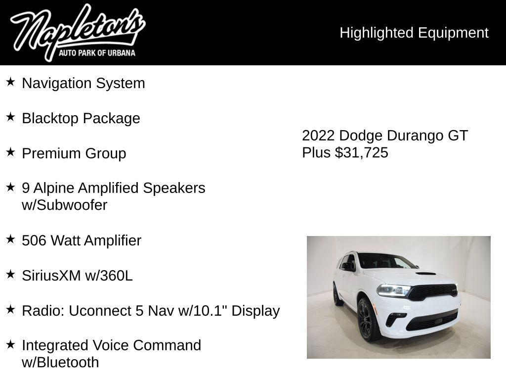 used 2022 Dodge Durango car, priced at $31,725