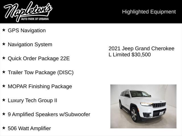used 2021 Jeep Grand Cherokee L car, priced at $30,500