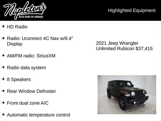 used 2021 Jeep Wrangler Unlimited car, priced at $37,415