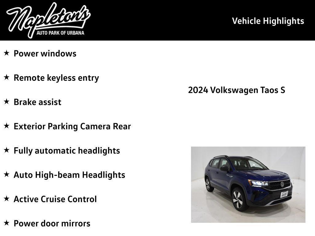 new 2024 Volkswagen Taos car, priced at $23,990