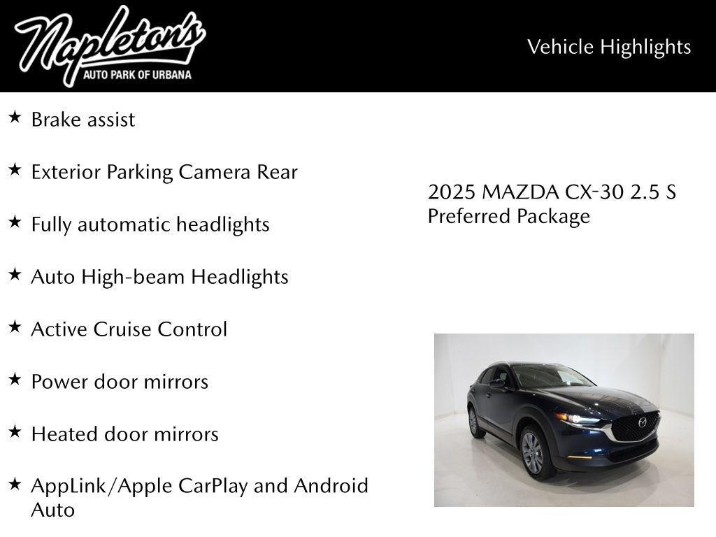 new 2025 Mazda CX-30 car, priced at $28,466