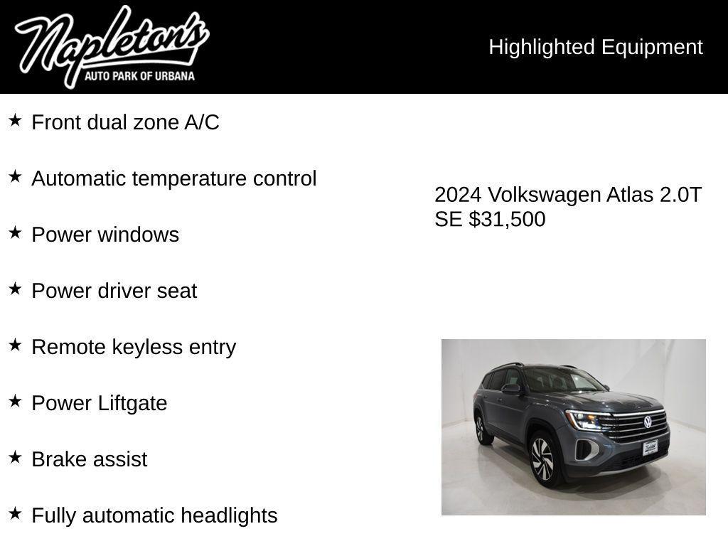 used 2024 Volkswagen Atlas car, priced at $31,500