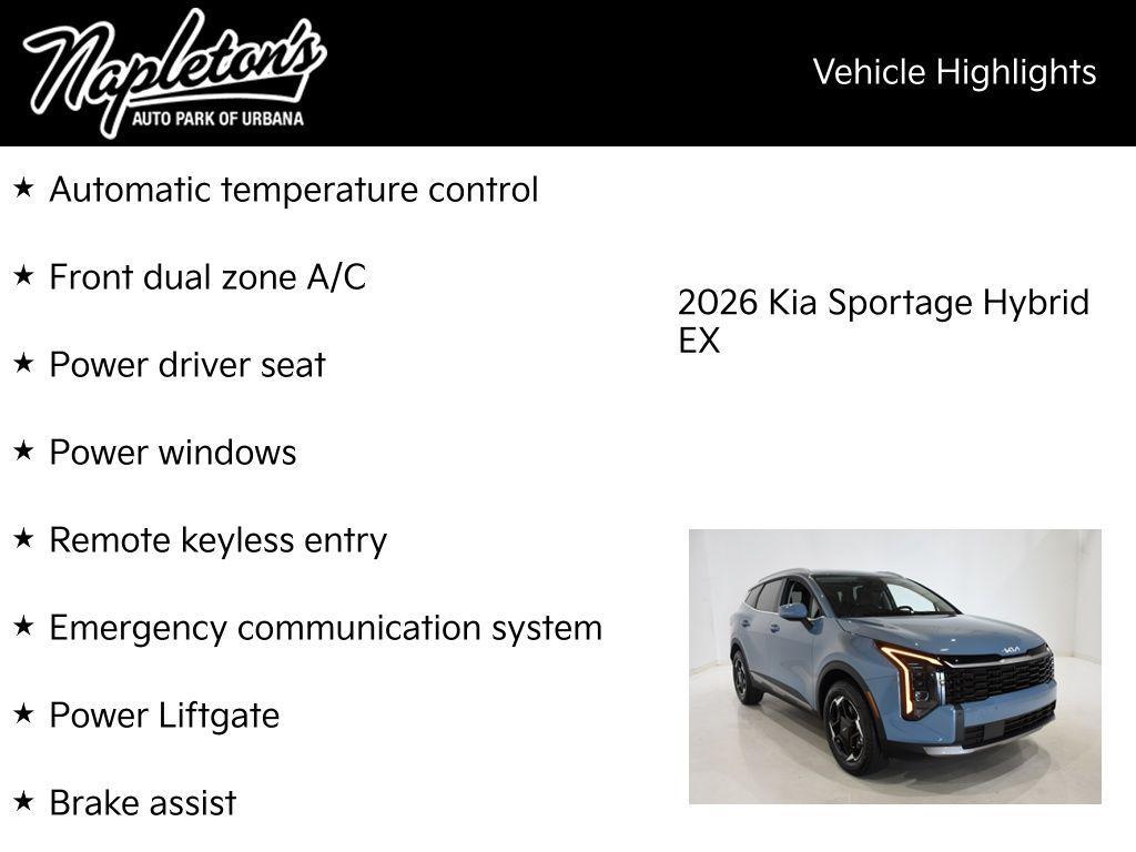 new 2026 Kia Sportage Hybrid car, priced at $34,650