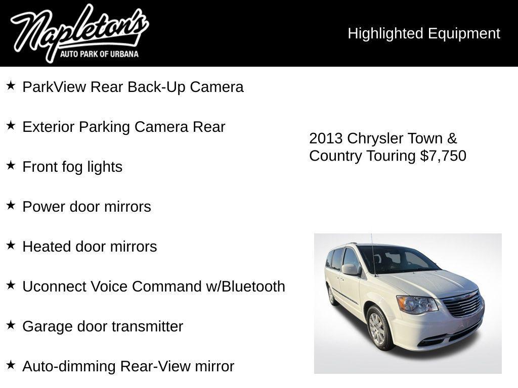 used 2013 Chrysler Town & Country car, priced at $7,750