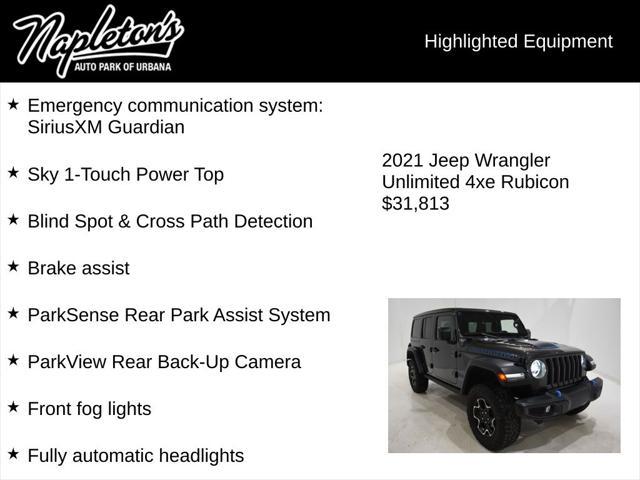 used 2021 Jeep Wrangler Unlimited 4xe car, priced at $31,813