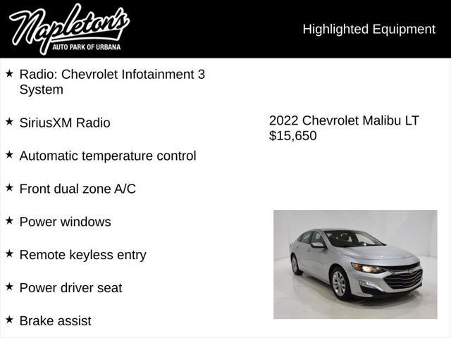 used 2022 Chevrolet Malibu car, priced at $15,650