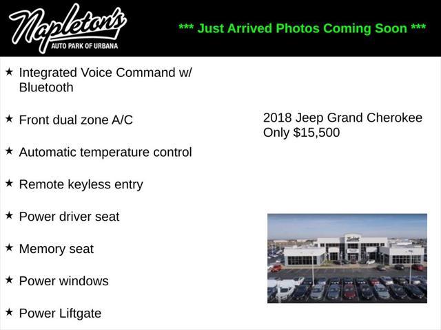 used 2018 Jeep Grand Cherokee car, priced at $15,500