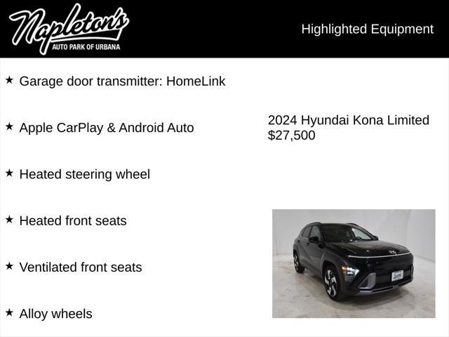 used 2024 Hyundai Kona car, priced at $27,299