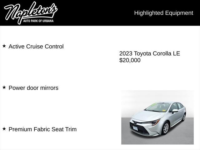 used 2023 Toyota Corolla car, priced at $20,000